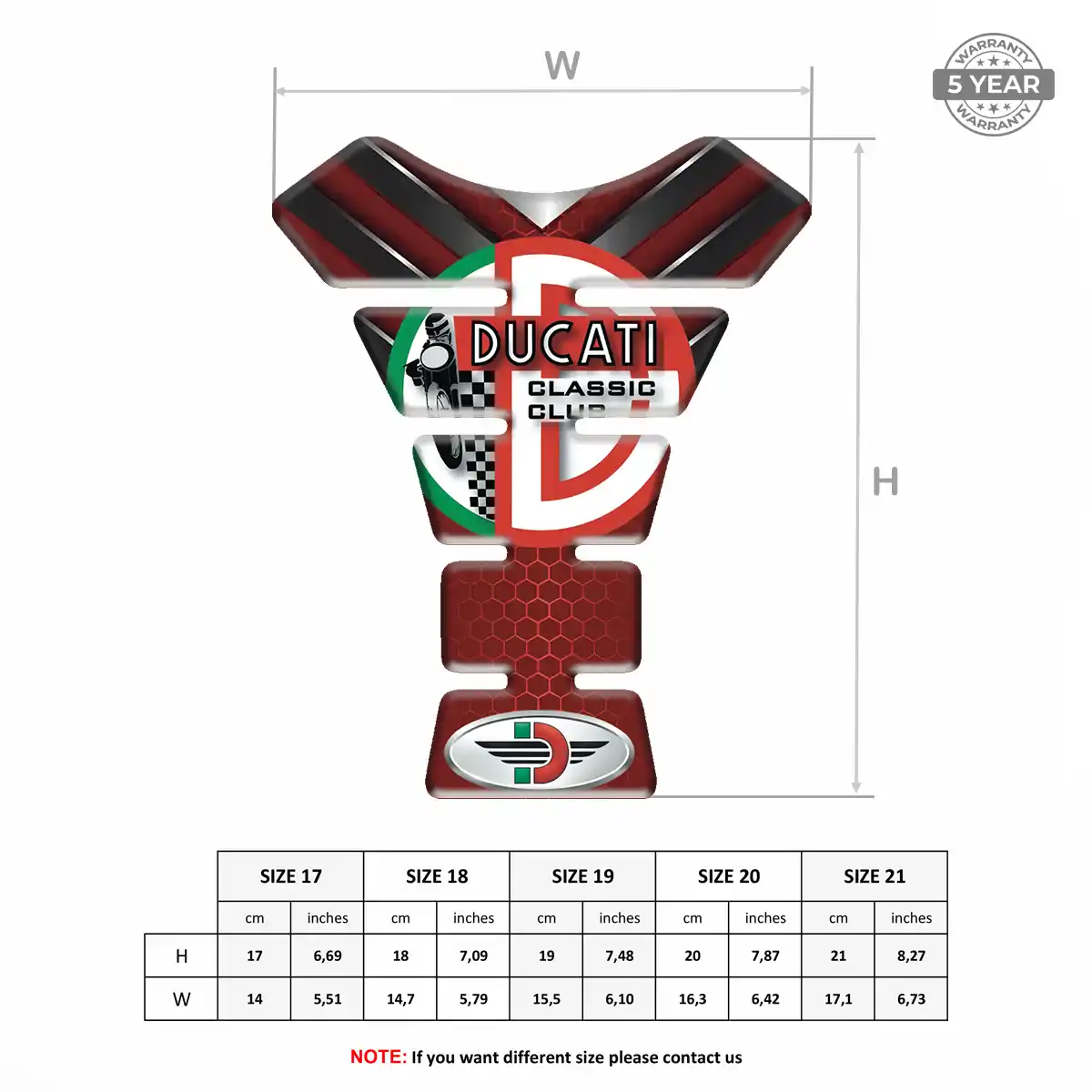 Ducati Tank Pad Protector Deluxe Edition