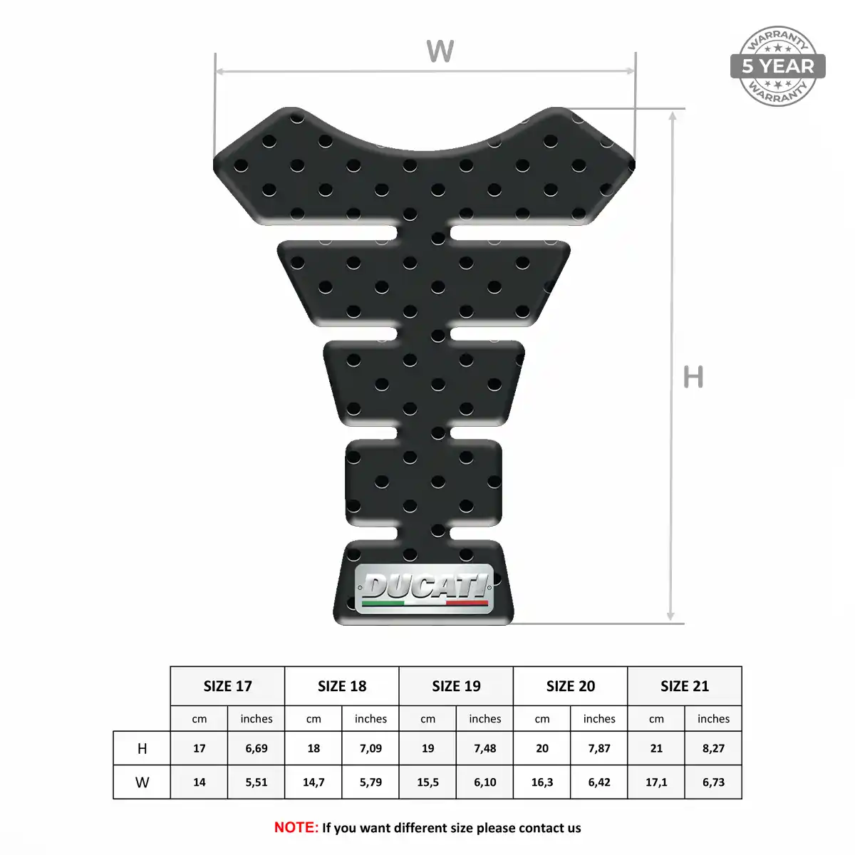Ducati Tank Pad Protector Elite Finish