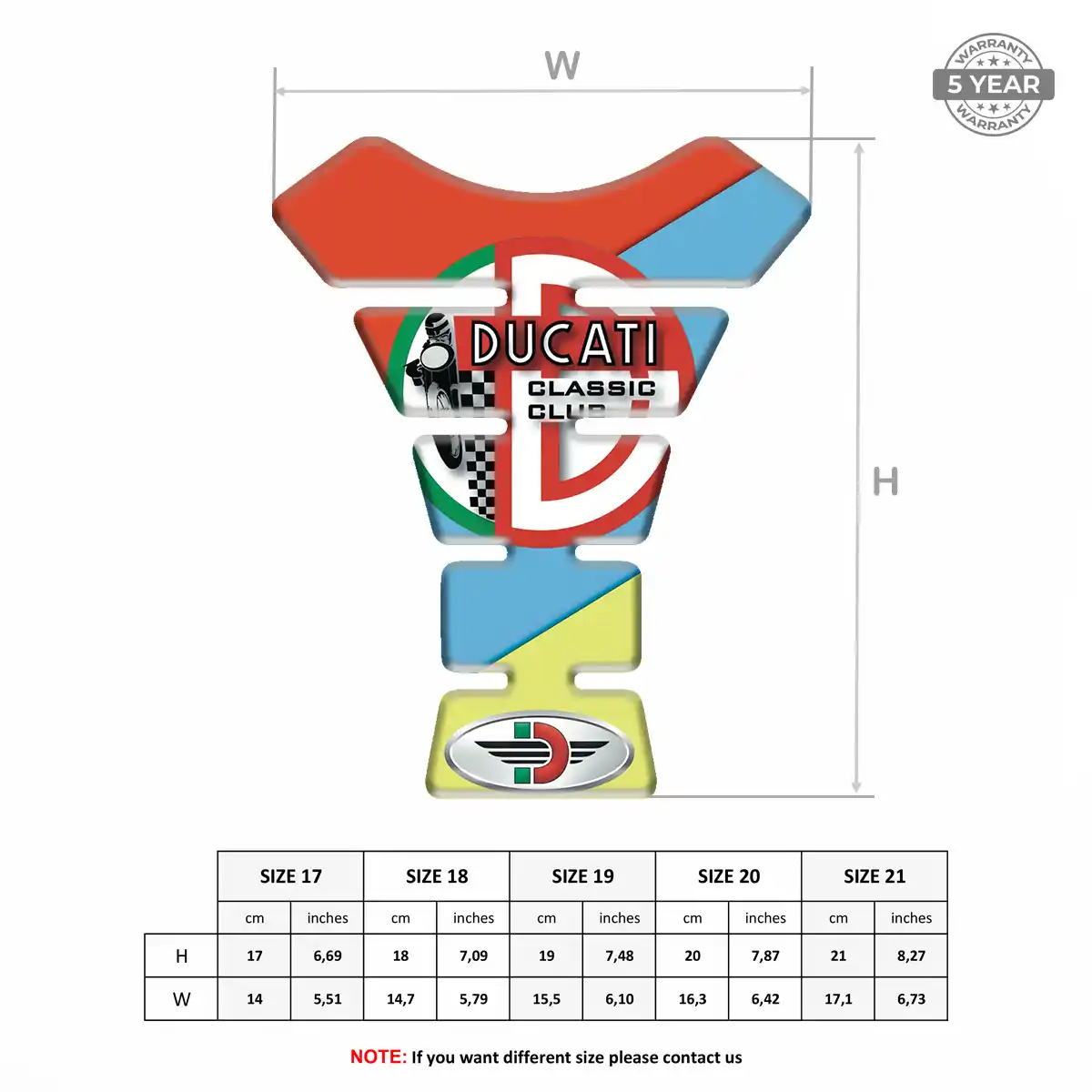 Ducati Tank Pad Protector Motorbike Deluxe Edition