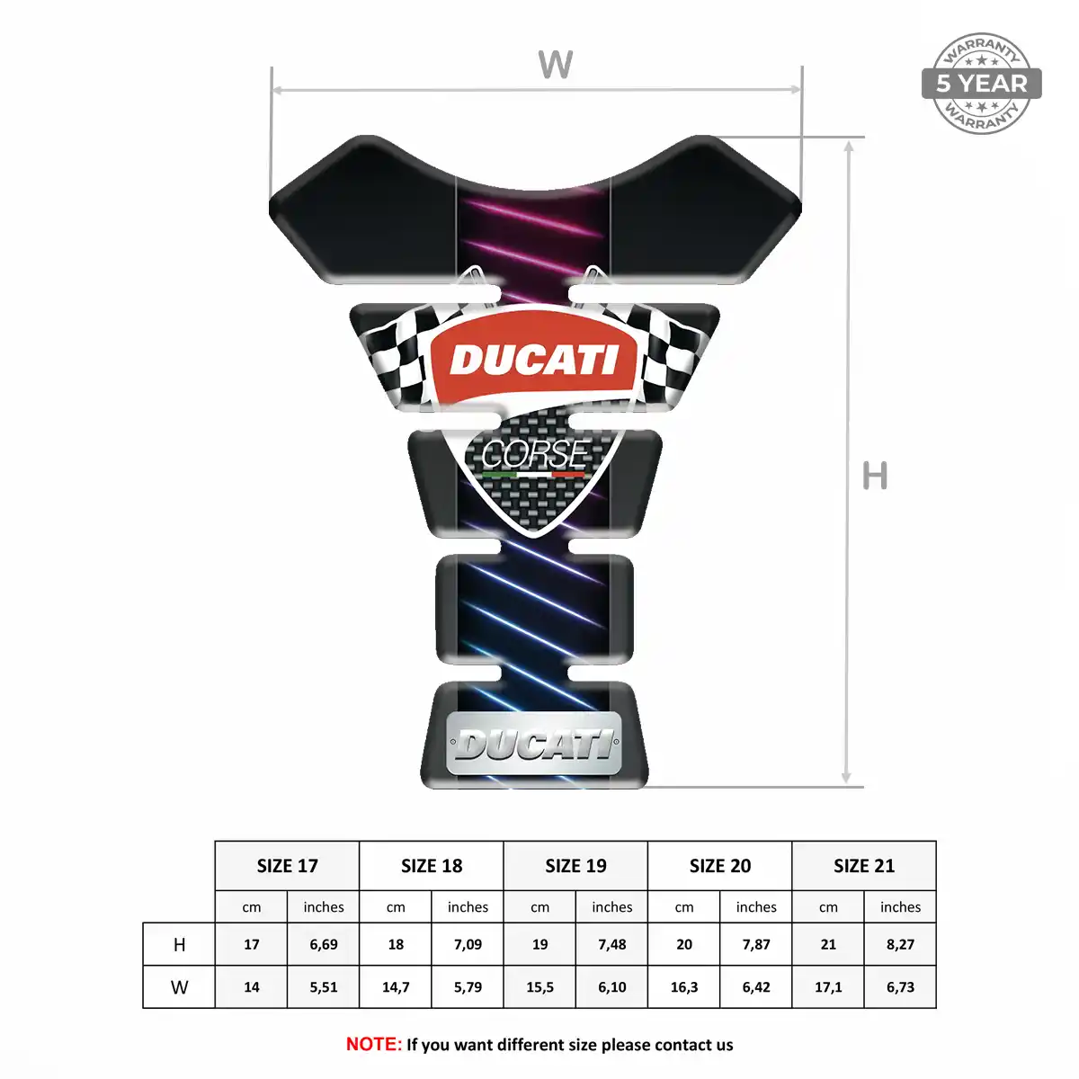 Ducati Tank Pad Protector Motorbike Elite Edition