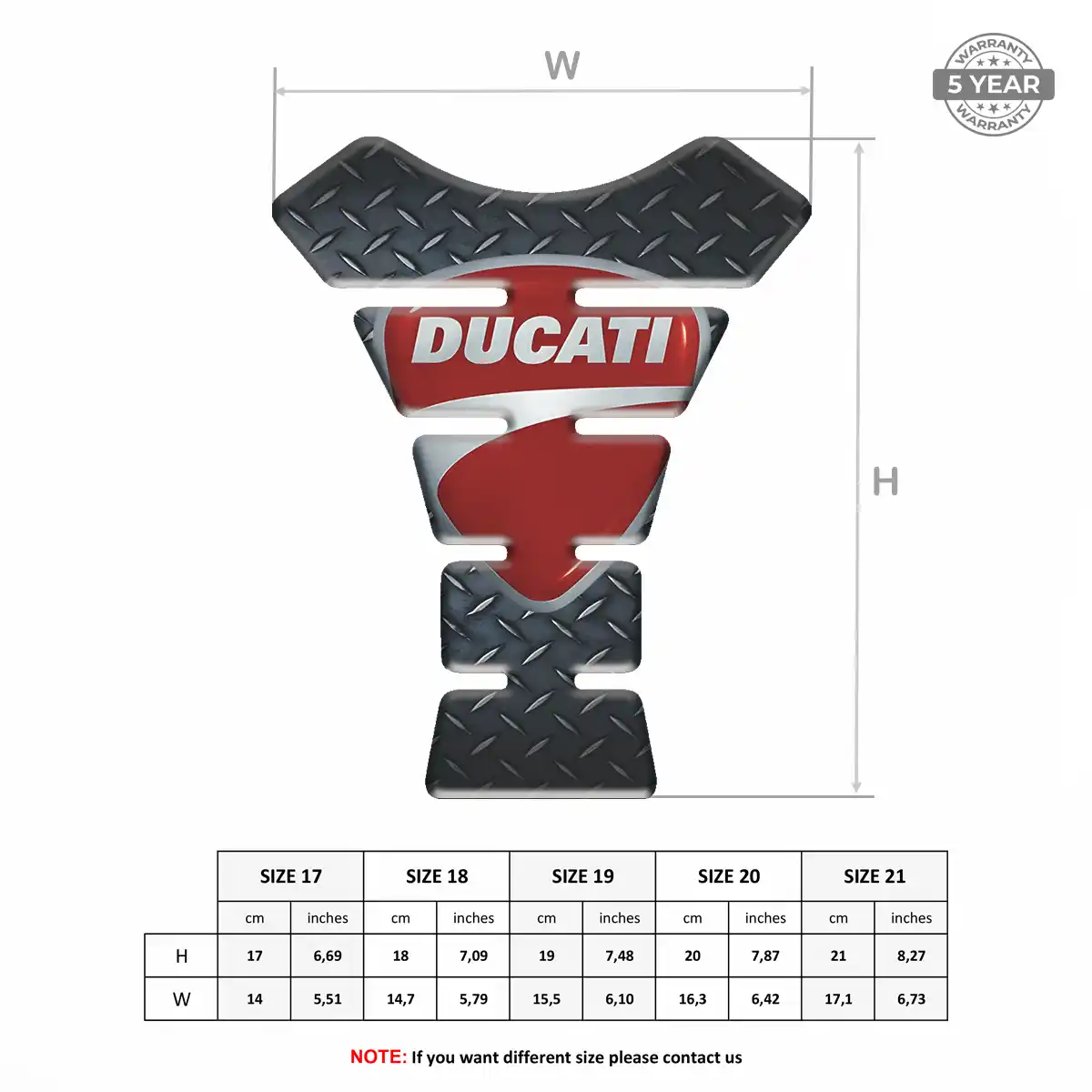 Ducati Tank Pad Protector Motorbike Prestige Line