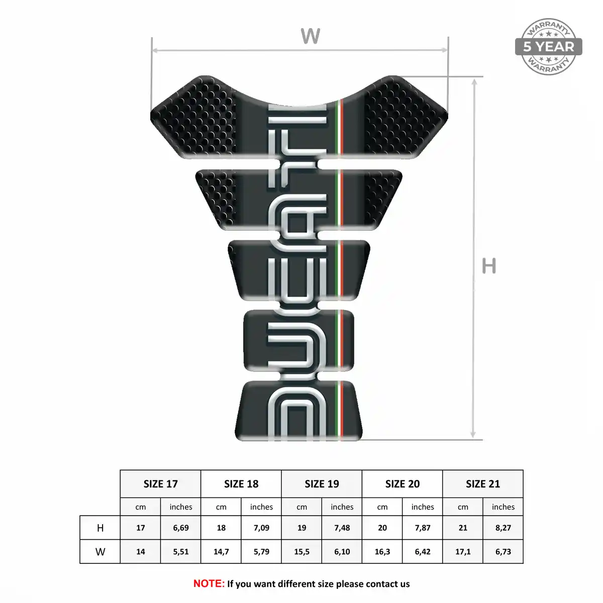 Ducati Tank Pad Protector Motorcycle Elite Finish