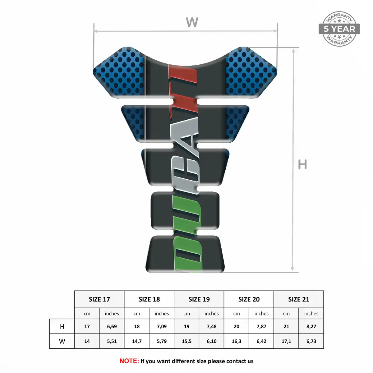 Ducati Tank Pad Protector Motorcycle Exclusive Series