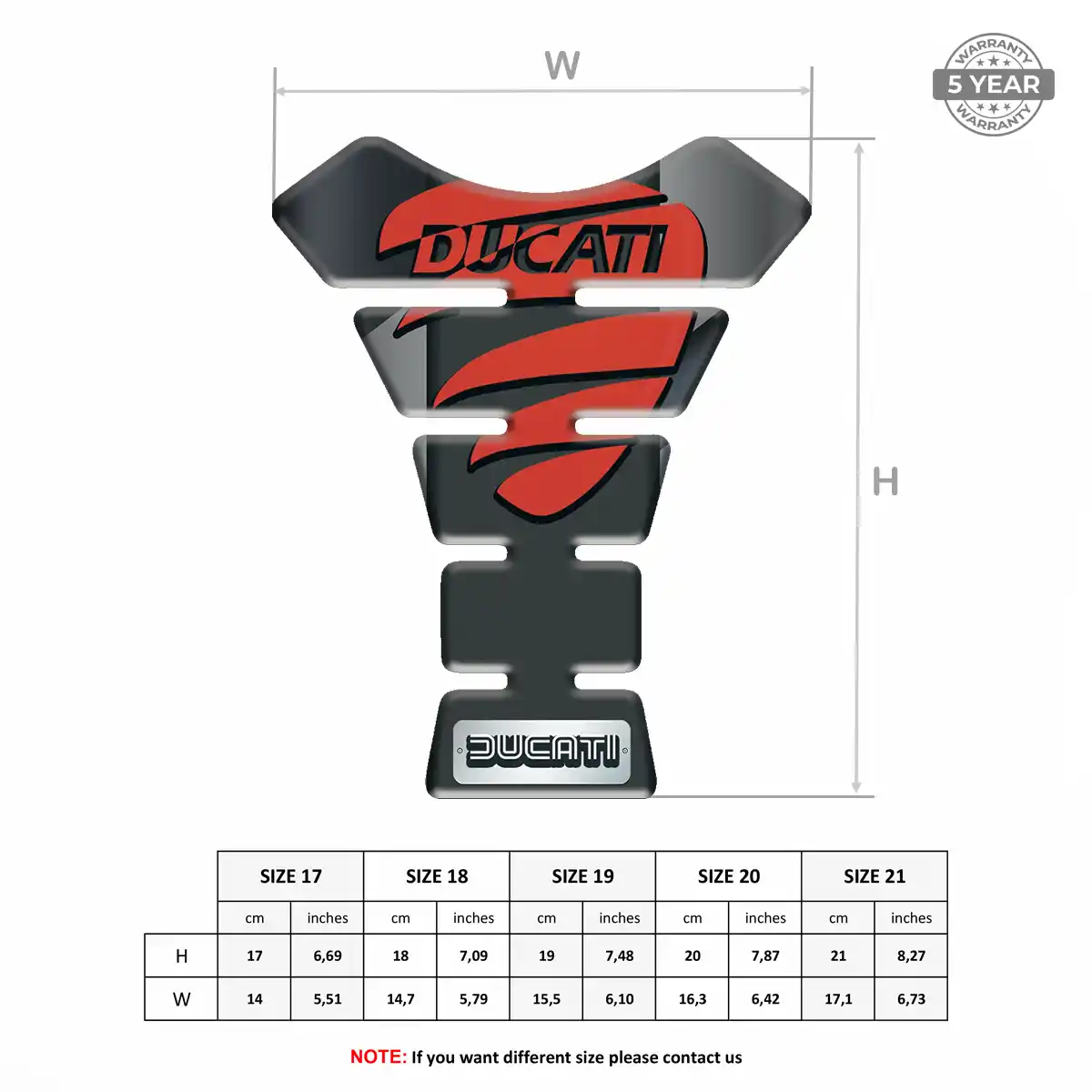 Ducati Tank Pad Protector Motorcycle Noble Edition