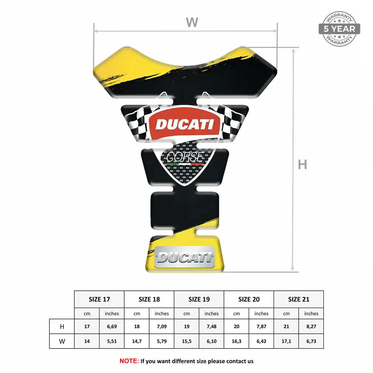 Ducati Tank Pad Protector Motorcycle Prime Quality