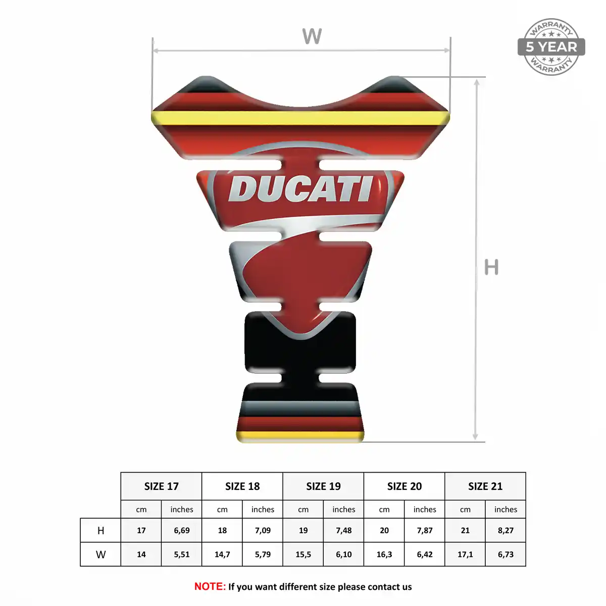 Ducati Tank Pad Protector Motorcycle Signature Grade