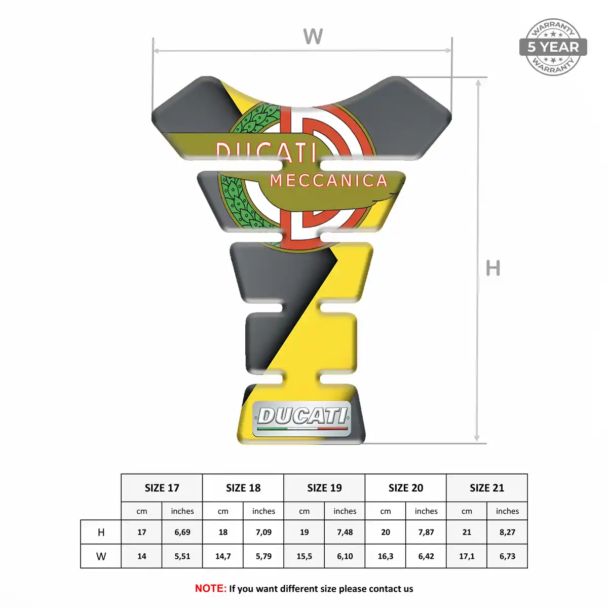 Ducati Tank Pad Protector Motorcycle Superior Craft