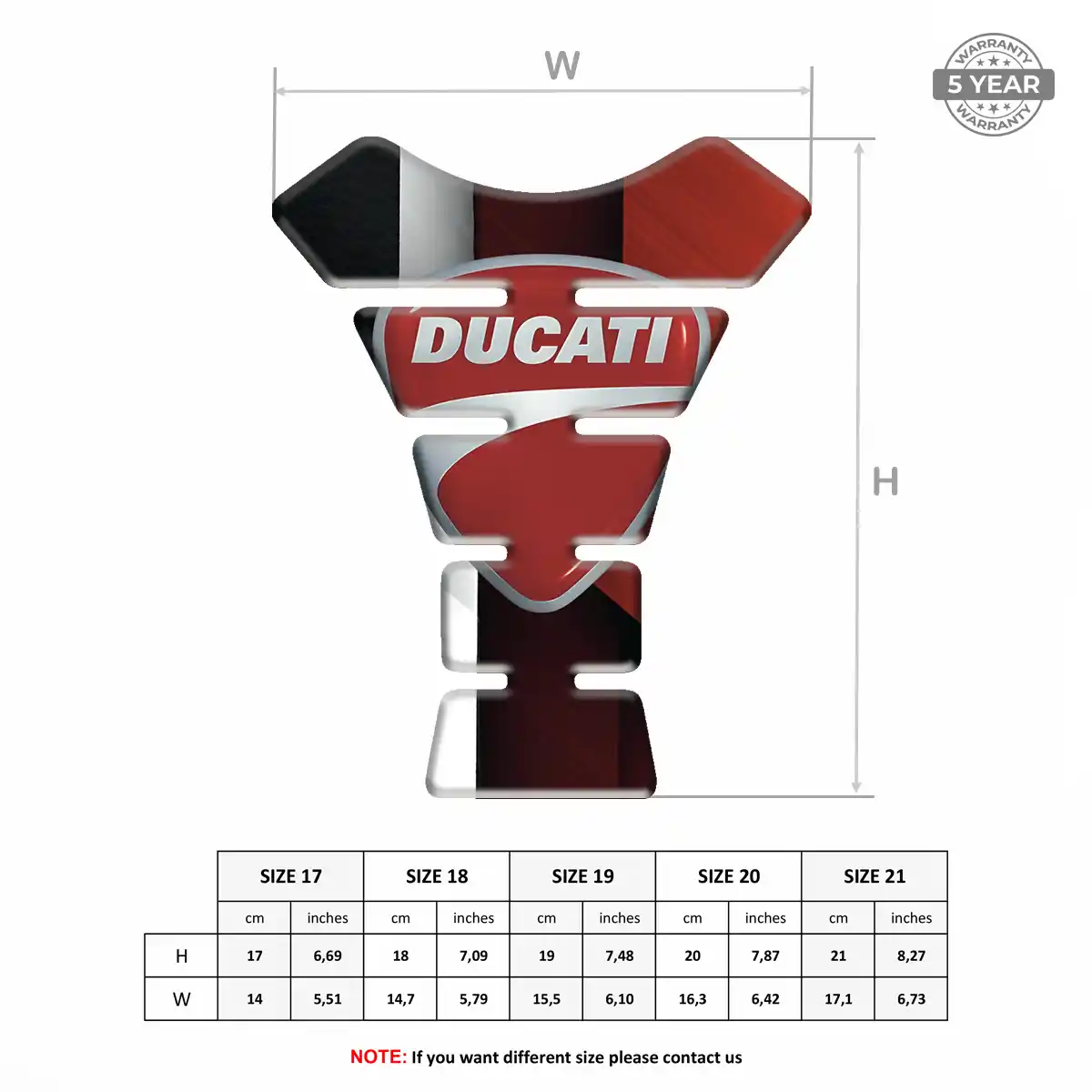 Ducati Tank Pad Protector Noble Edition