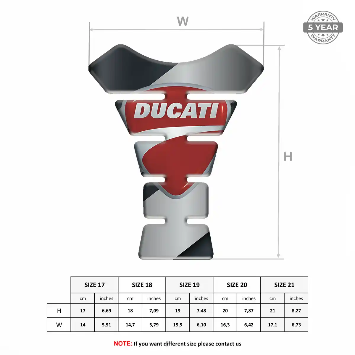 Ducati Tank Pad Protector Refined Design