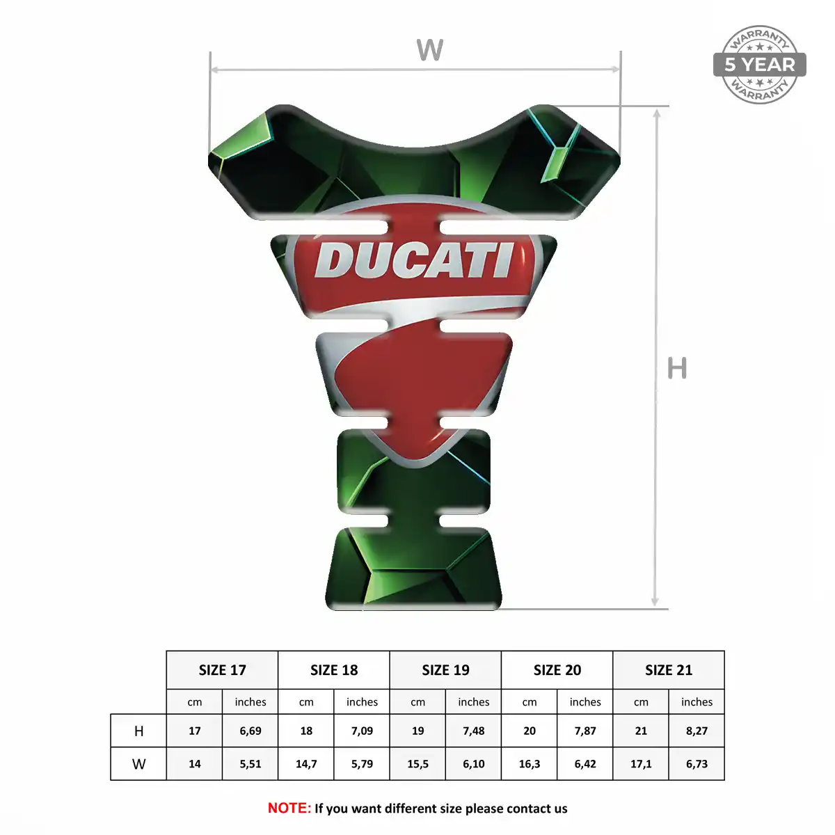 Ducati Tank Pad Protector Sleek Style