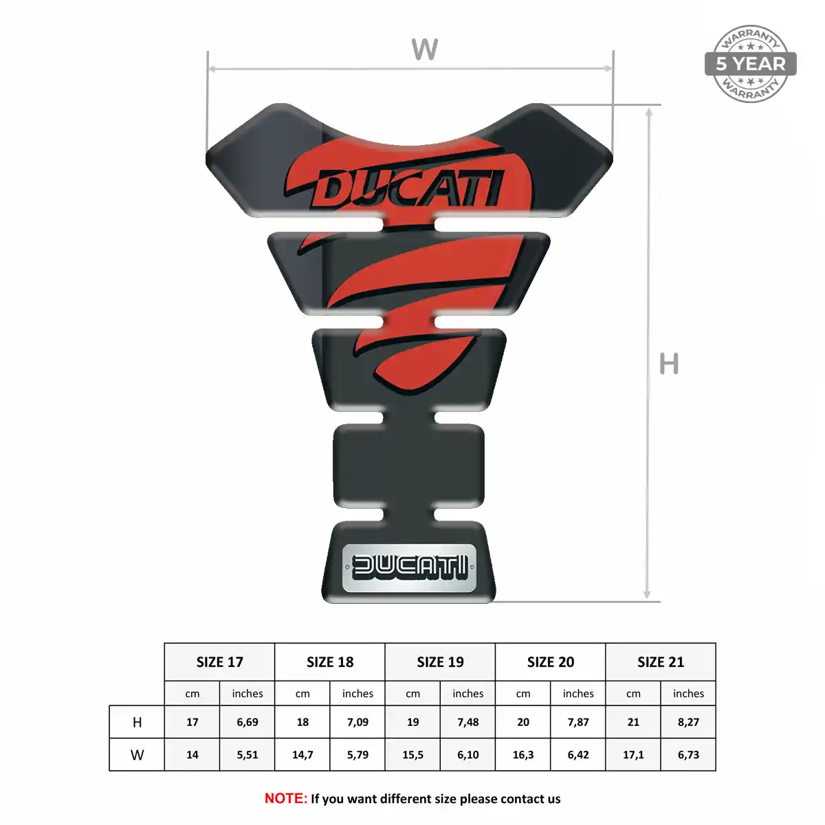 Ducati Tank Pads Fuse Motorbike Elite Finish