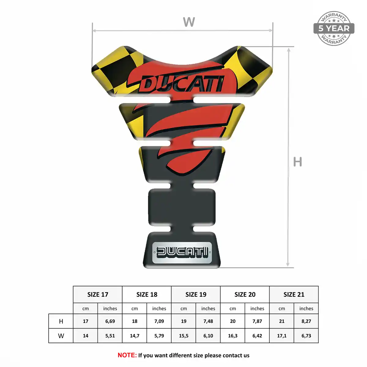 Ducati Tank Pads Fuse Motorbike Signature Grade