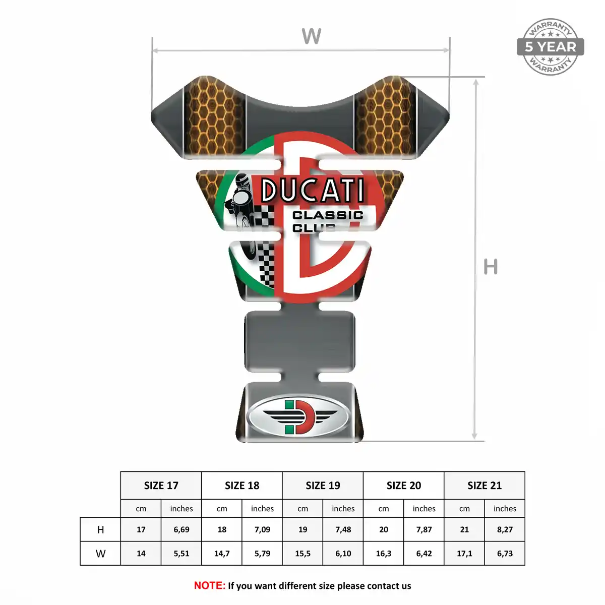Ducati Tank Pads Fuse Motorcycle Deluxe Edition