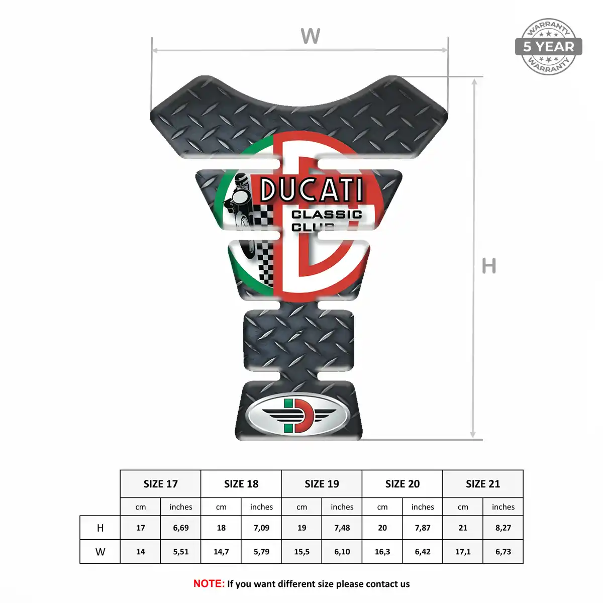 Ducati Tank Pads Guards Motorbike Elite Finish