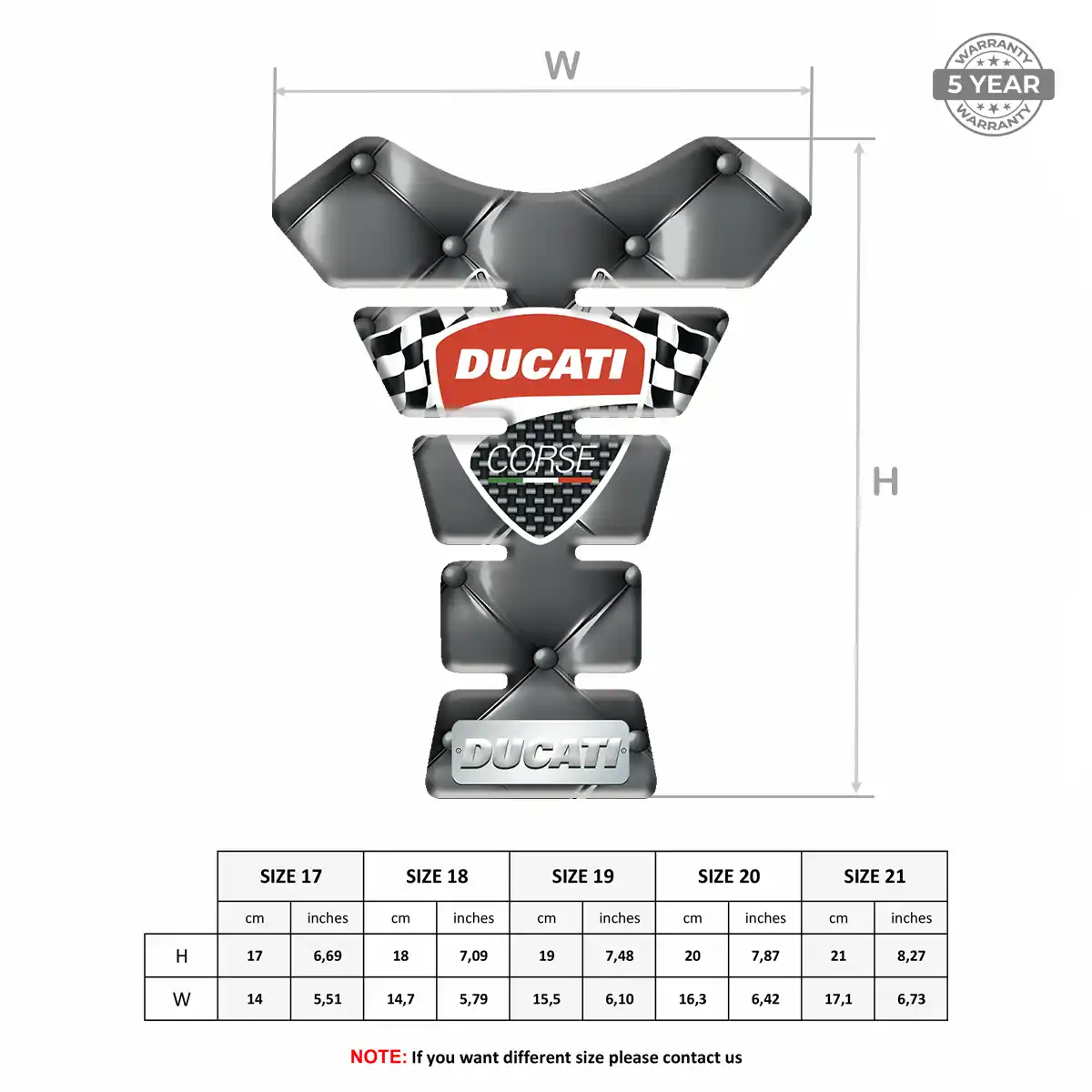 Ducati Tank Pads Guards Motorbike Signature Grade