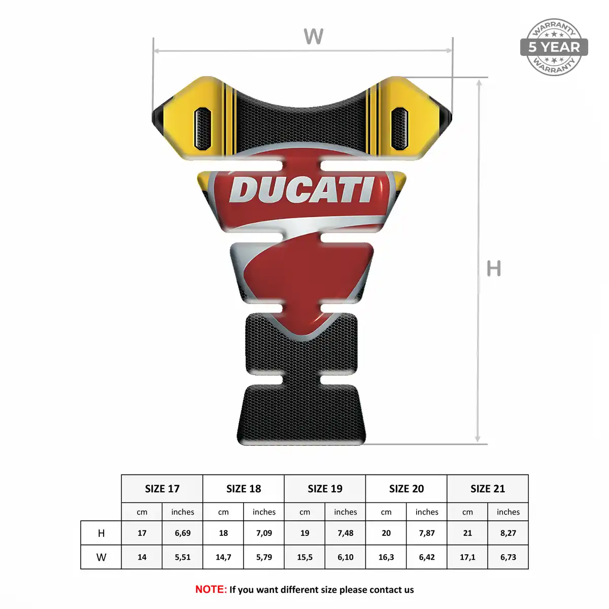 Ducati Tank Pads Guards Motorcycle Deluxe Edition