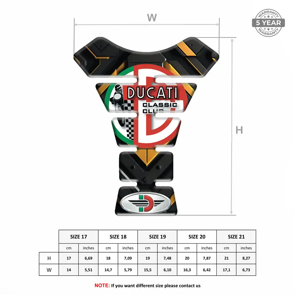 Ducati Tank Pads Guards Motorcycle Prestige Line