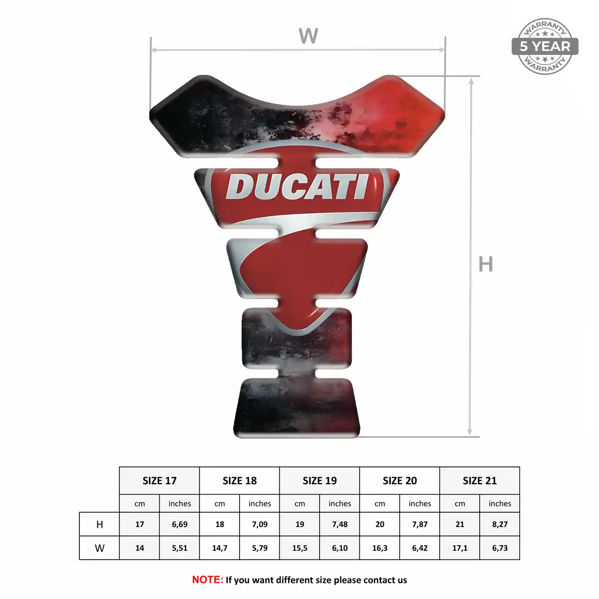 Ducati Tank Pads Guards Motorcycle Signature Grade