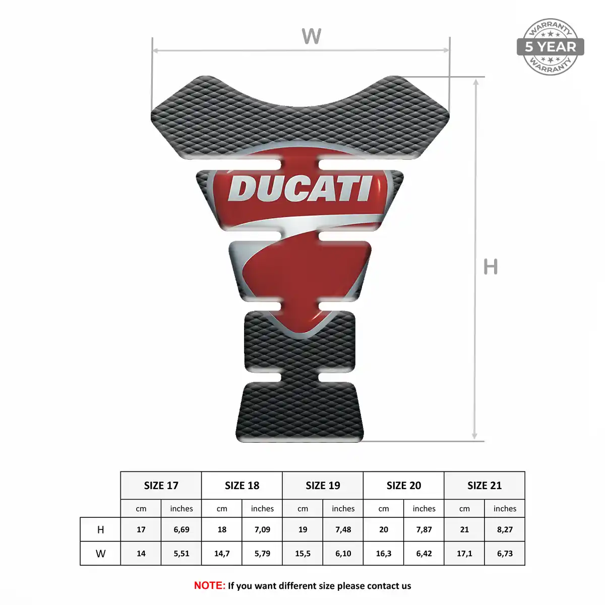 Ducati Tank Pads Motorcycle Prestige Line