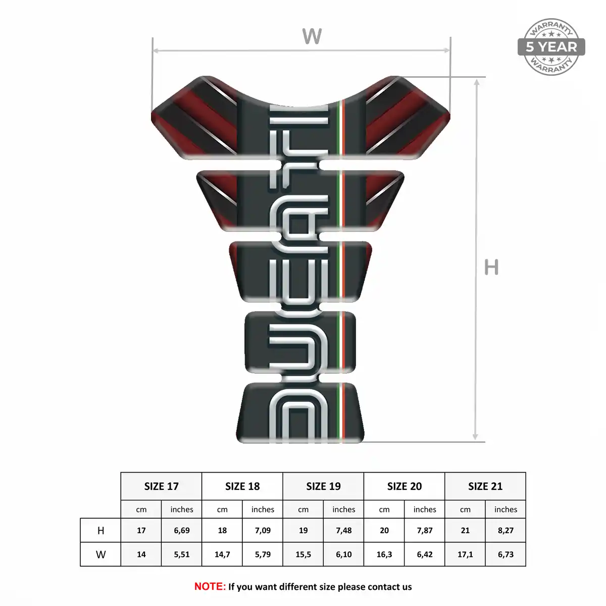 Ducati Tank Pads Protector Motorbike Deluxe Edition