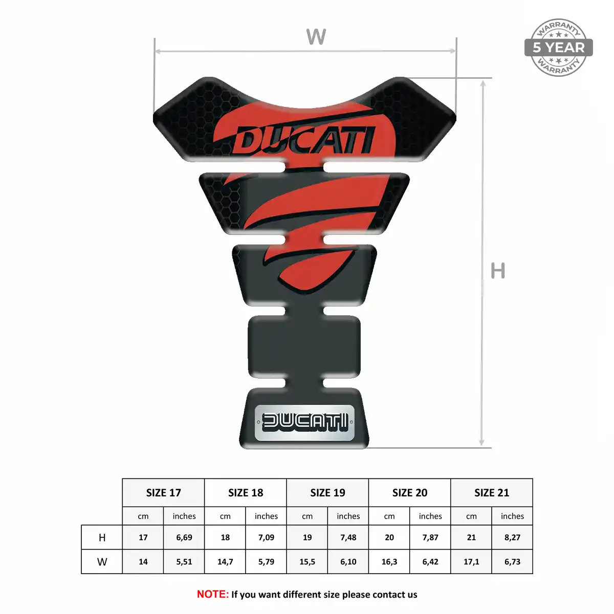 Ducati Tank Pads Protector Motorbike Elite Finish