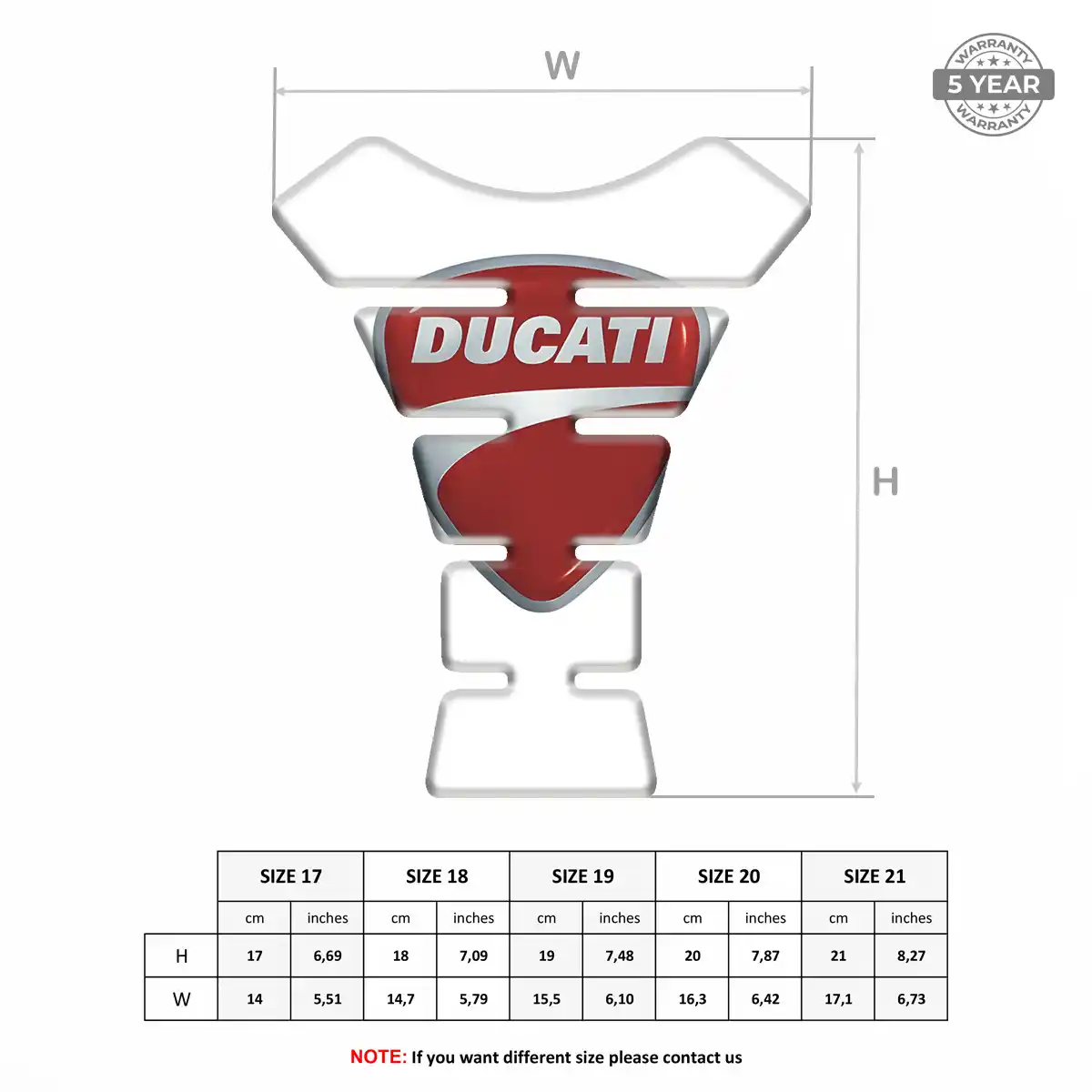 Ducati Tank Pads Protector Motorbike Exclusive Series