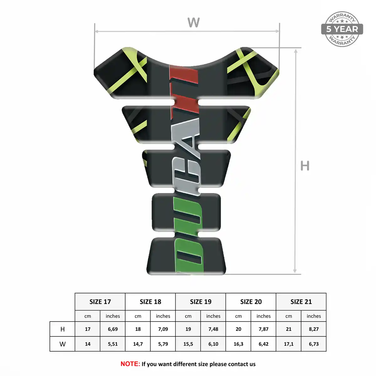 Ducati Tank Pads Protector Motorbike Prestige Line