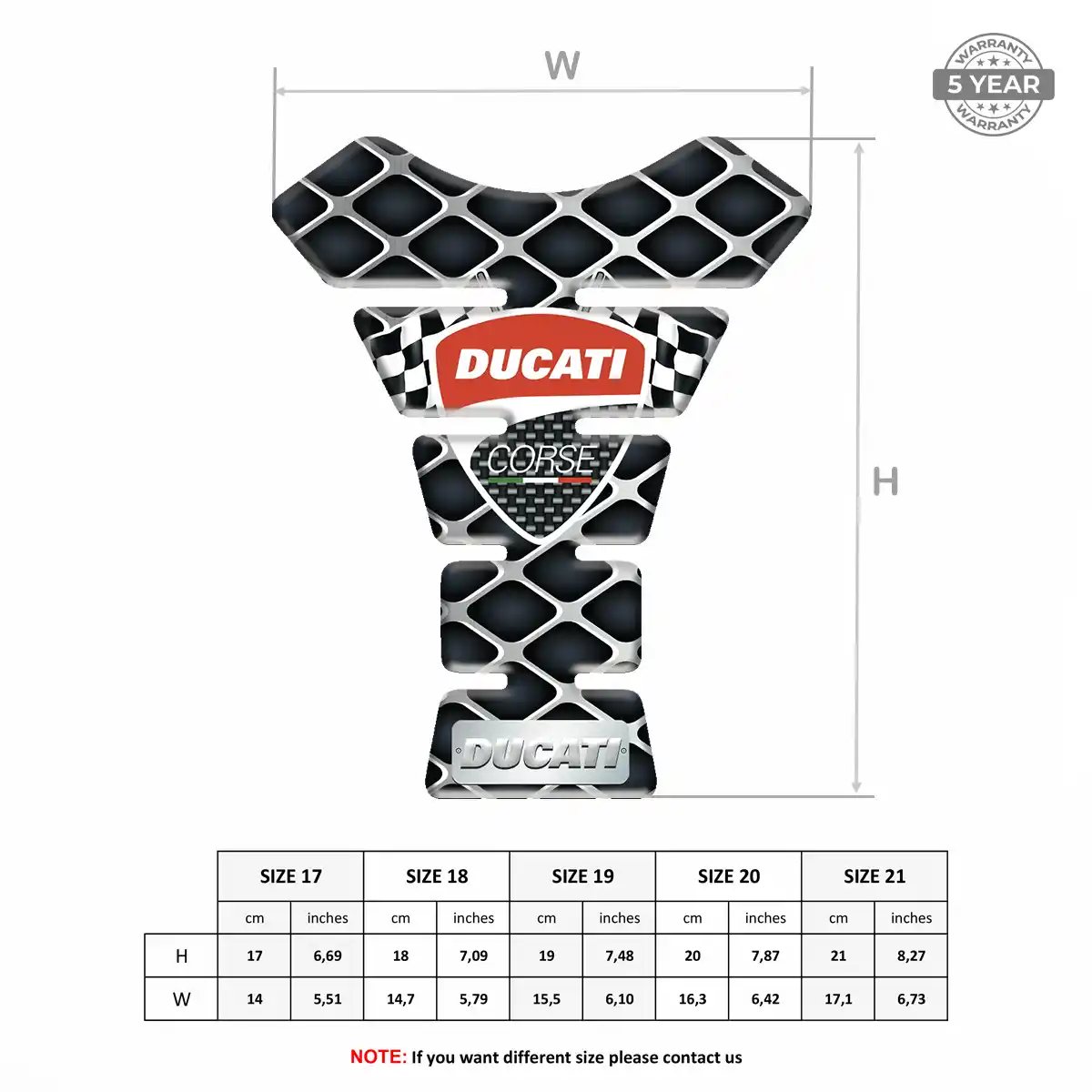 Ducati Tank Pads Protector Motorbike Sleek Style