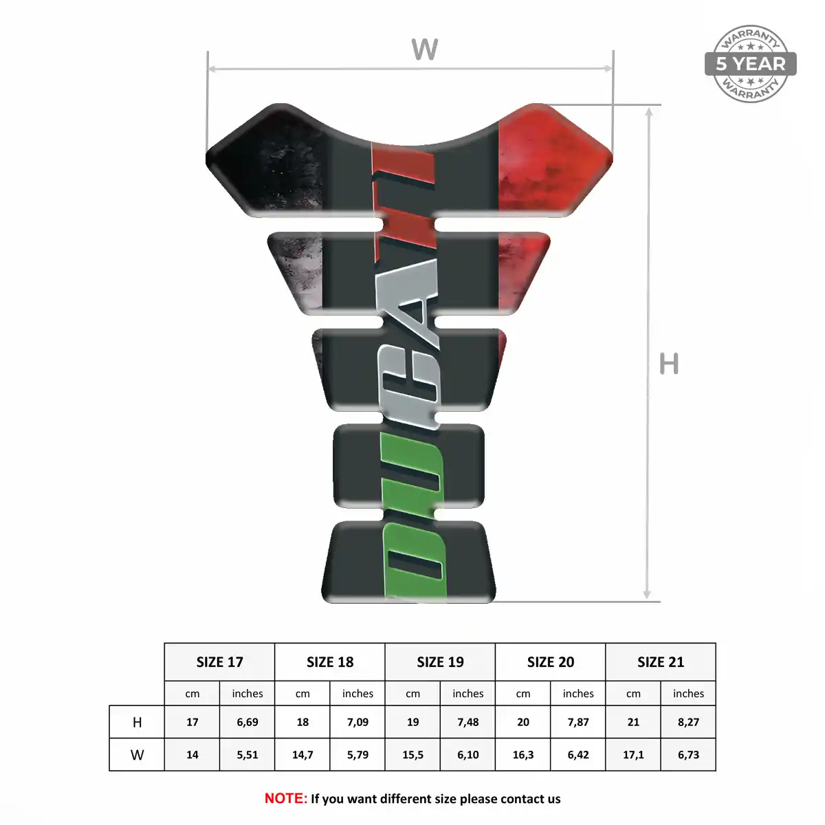 Ducati Tank Pads Protector Motorcycle Deluxe Edition