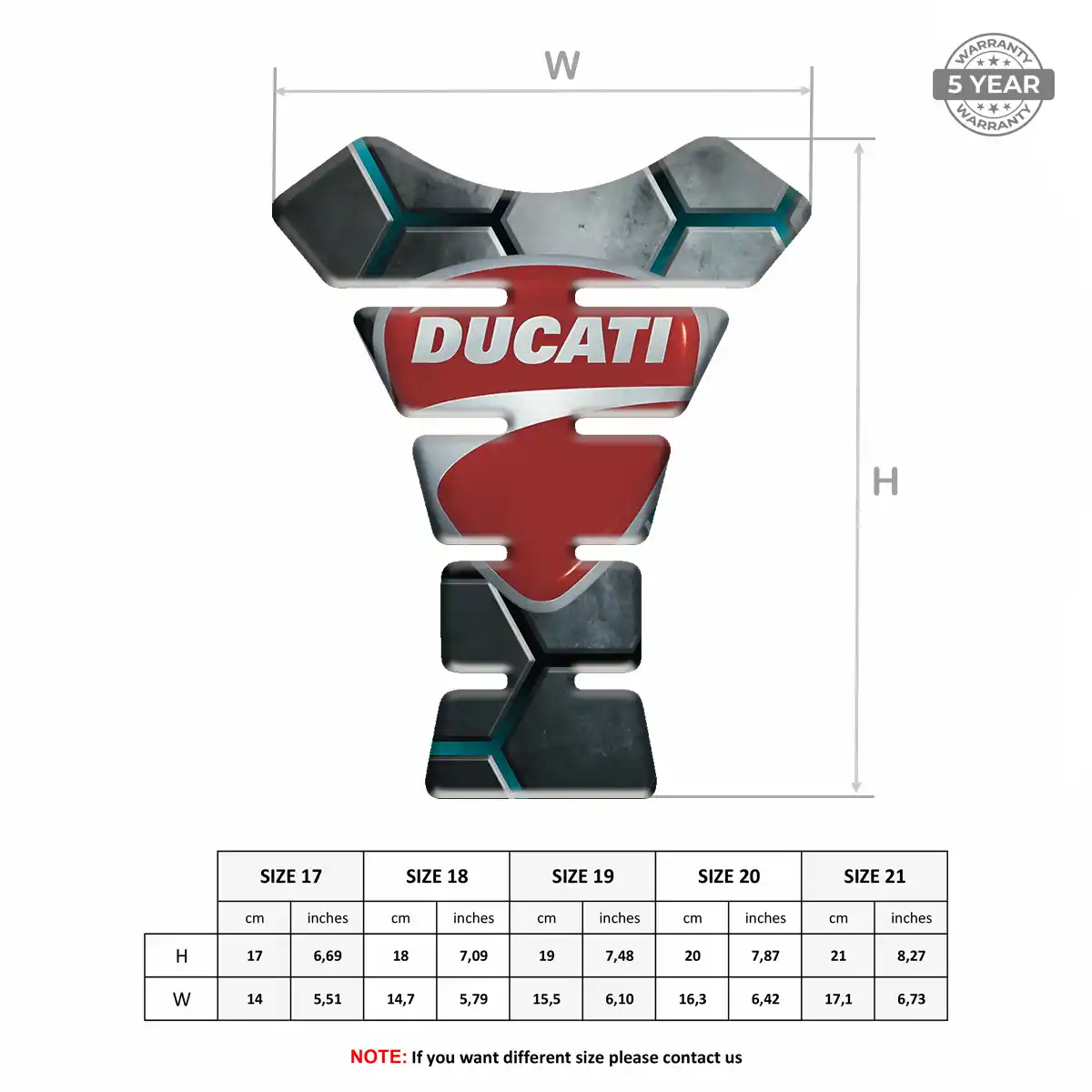 Ducati Tank Pads Protector Motorcycle Elite Finish