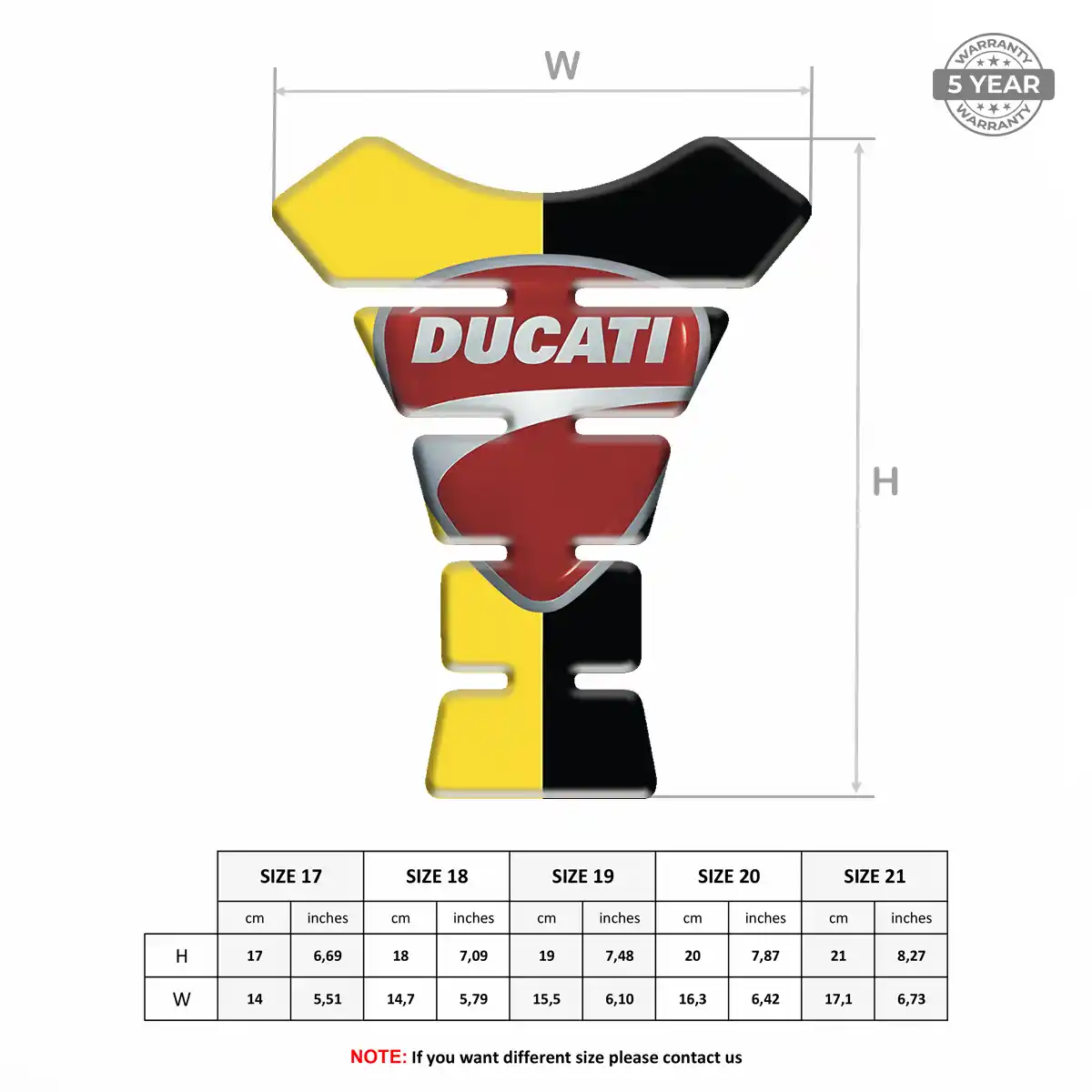 Ducati Tank Pads Protector Motorcycle Prestige Line