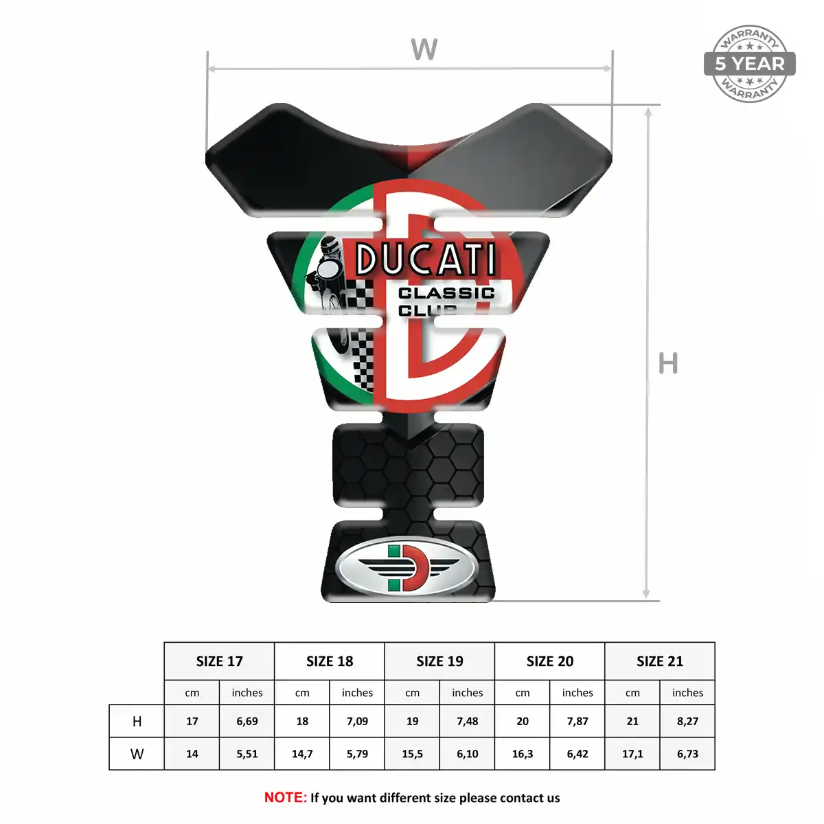 Ducati Tank Protector Fuse Motorbike Elite Finish