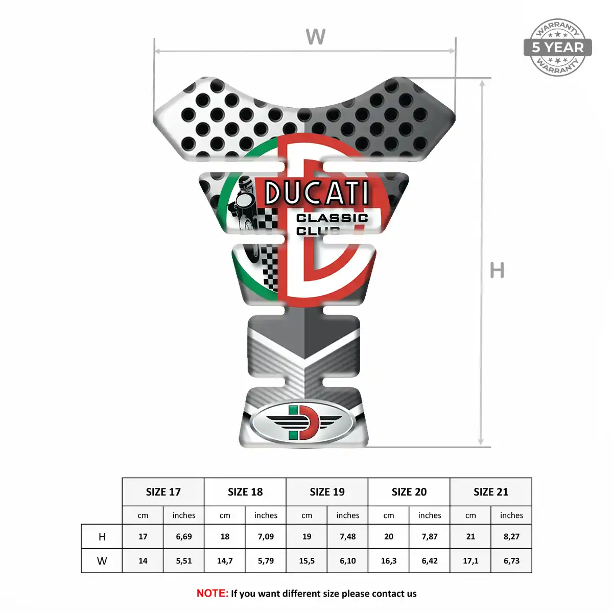 Ducati Tank Protector Fuse Motorcycle Elite Finish