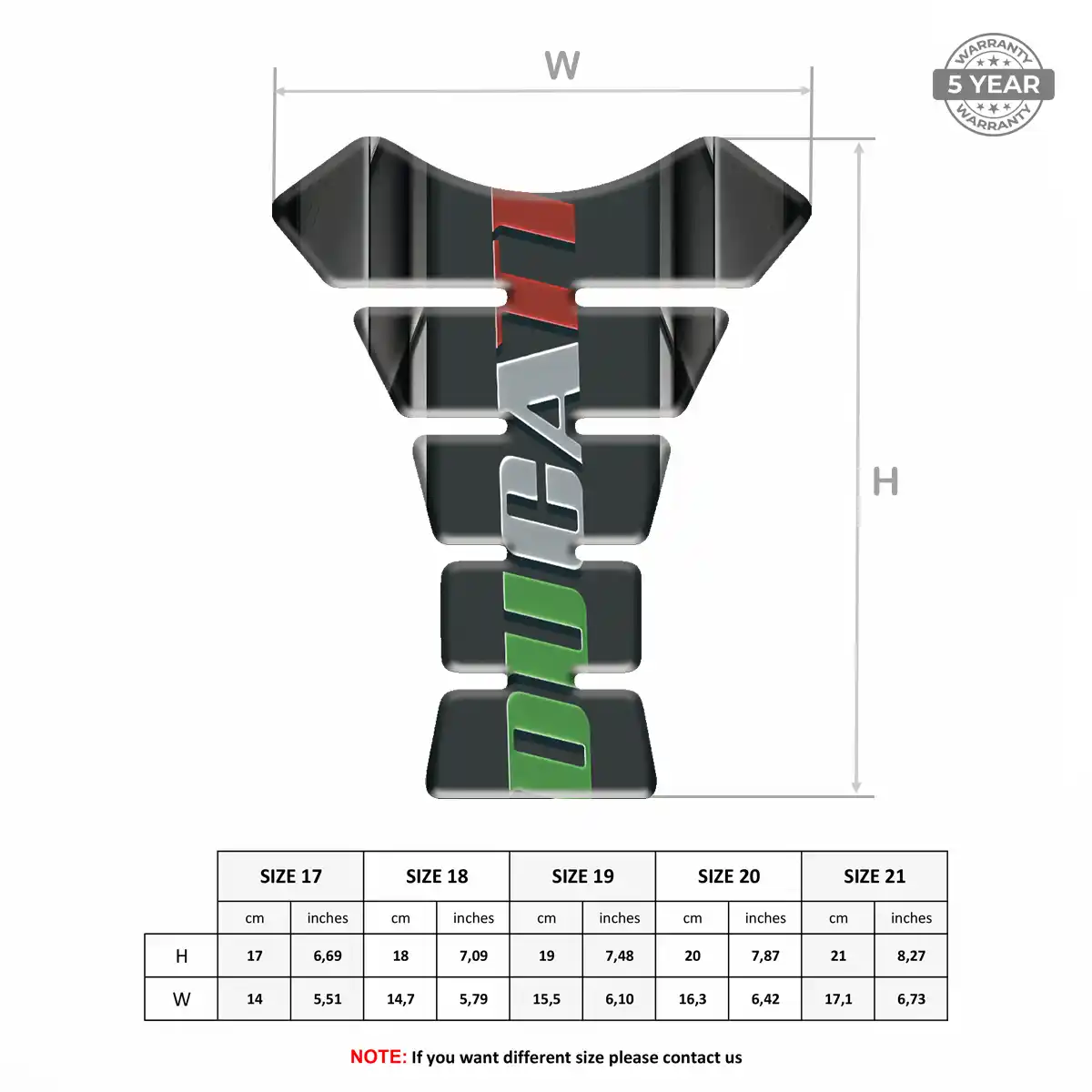 Ducati Tank Protector Fuse Motorcycle Signature Grade