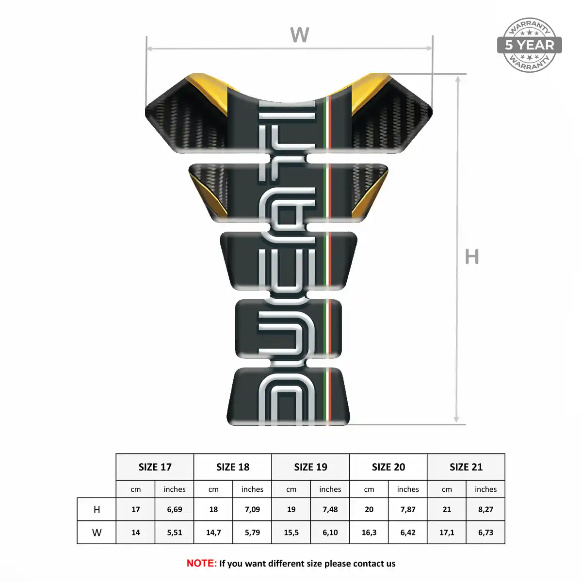 Ducati Tank Protector Guard Motorcycle Deluxe Edition