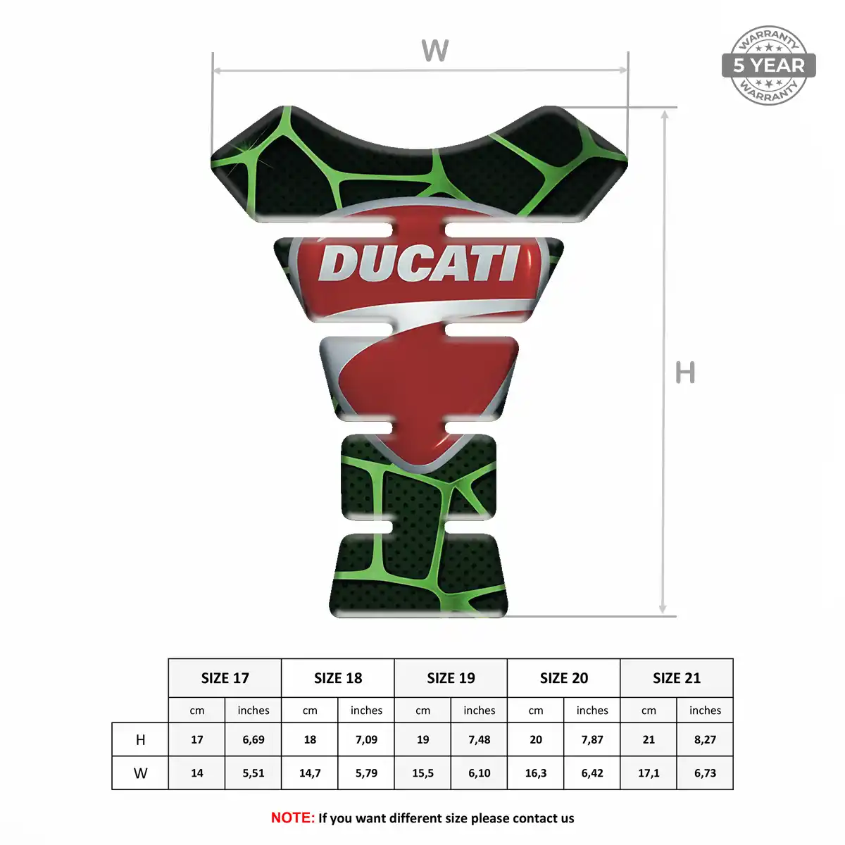 Ducati Tank Protector Guard Motorcycle Sleek Style