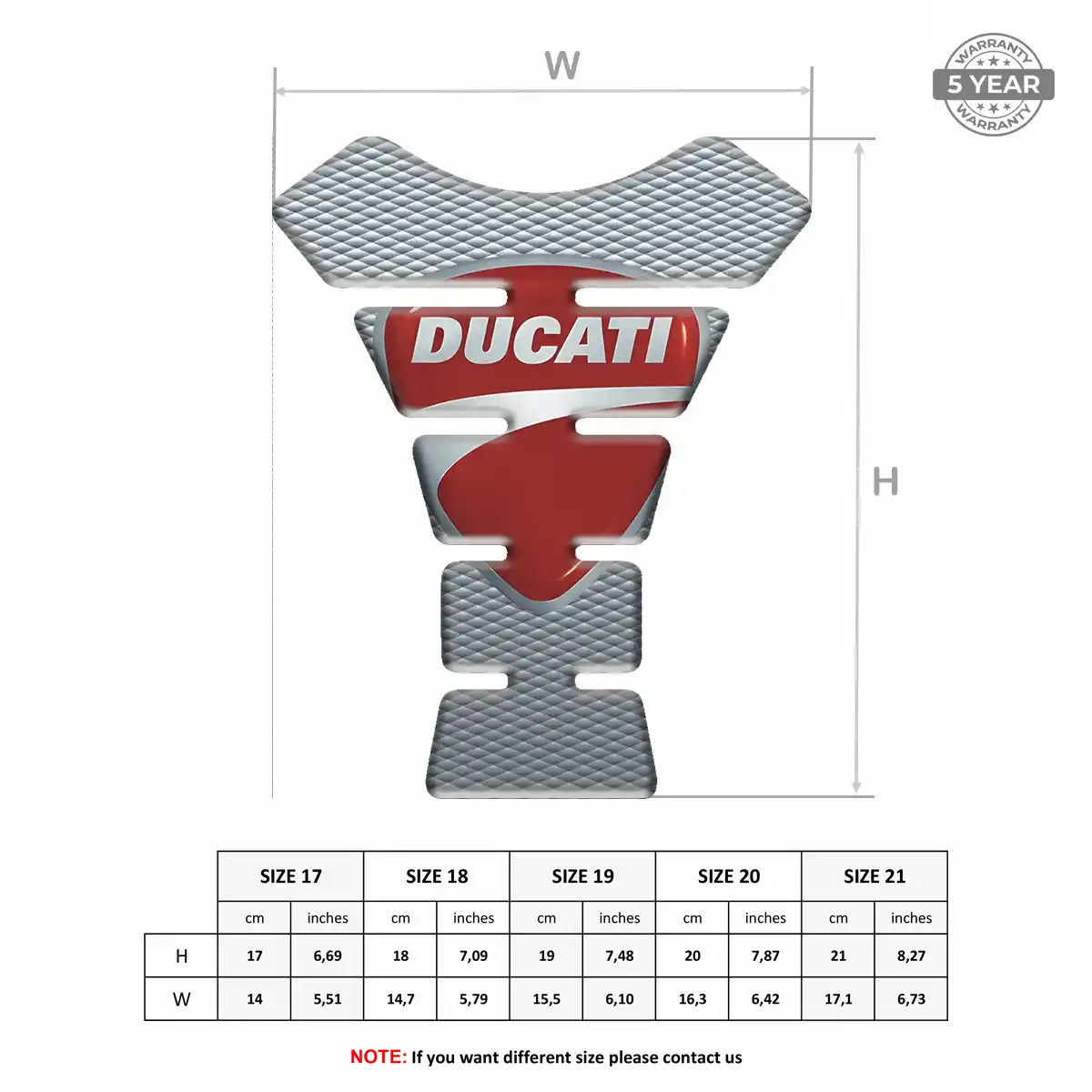 Ducati Tank Protector Guards Motorbike Deluxe Edition