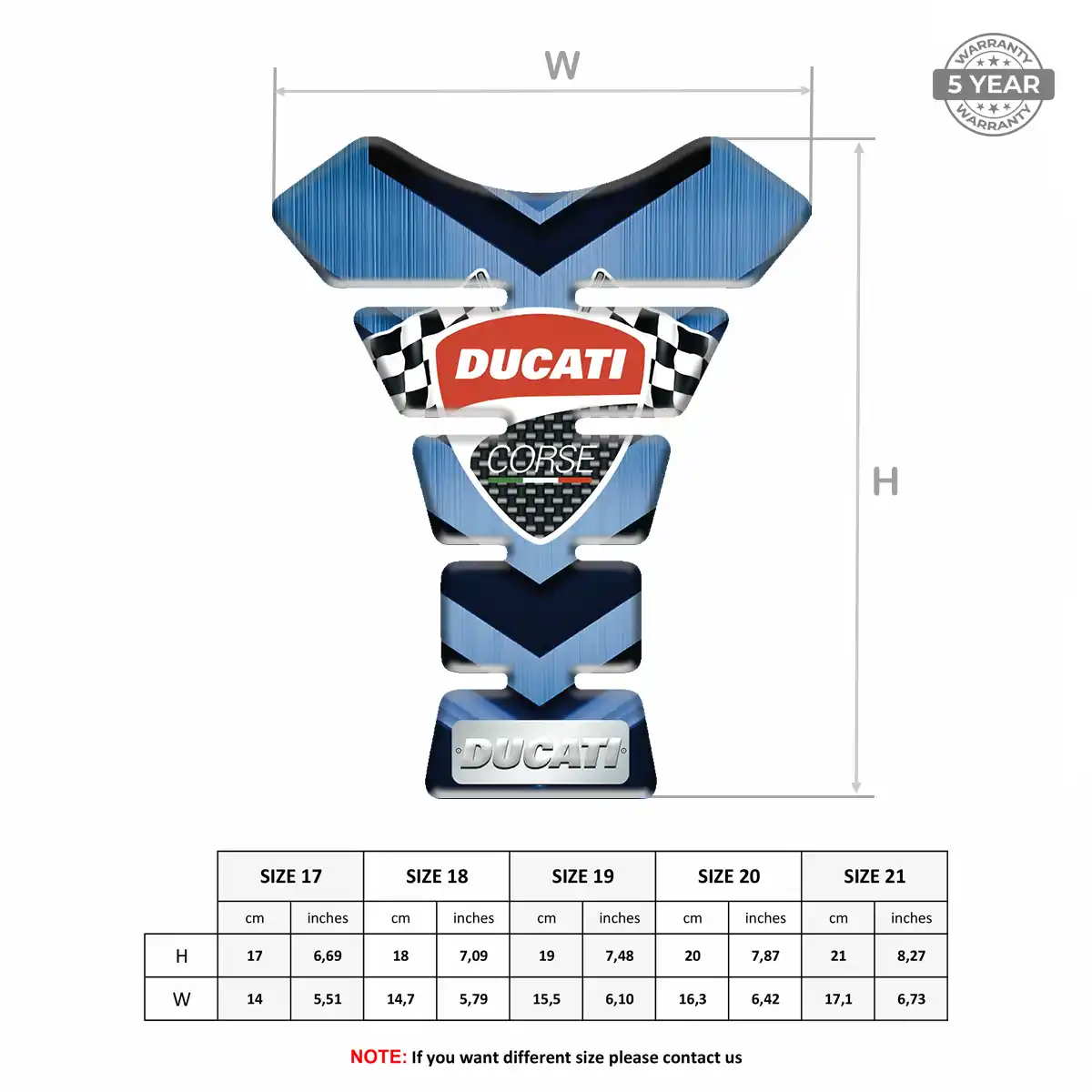 Ducati Tank Protector Guards Motorbike Prime Quality