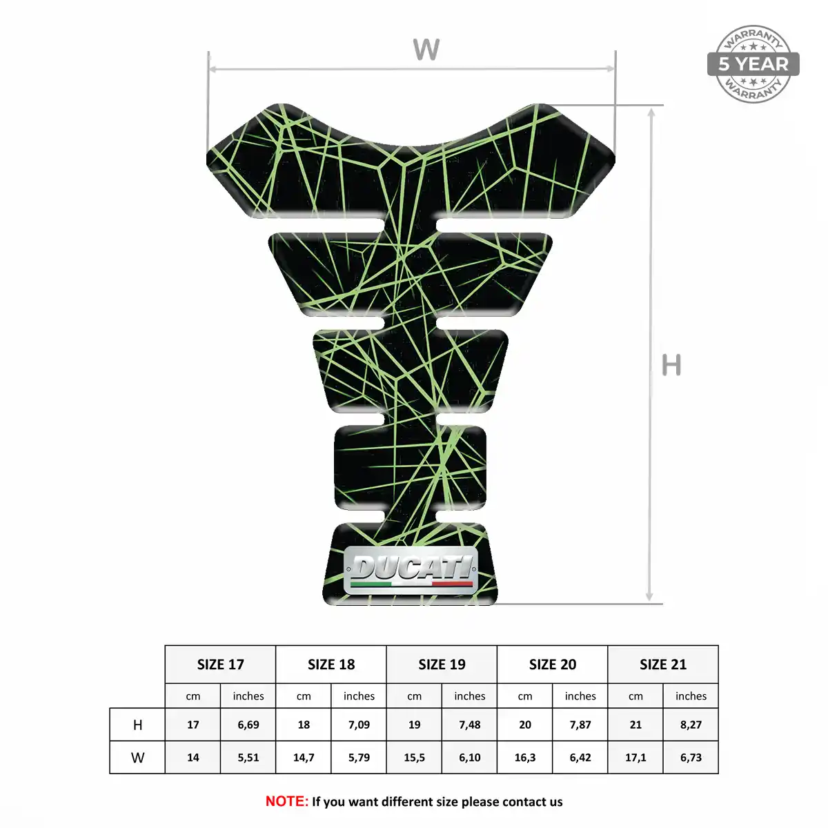 Ducati Tank Protector Motorbike Prime Quality
