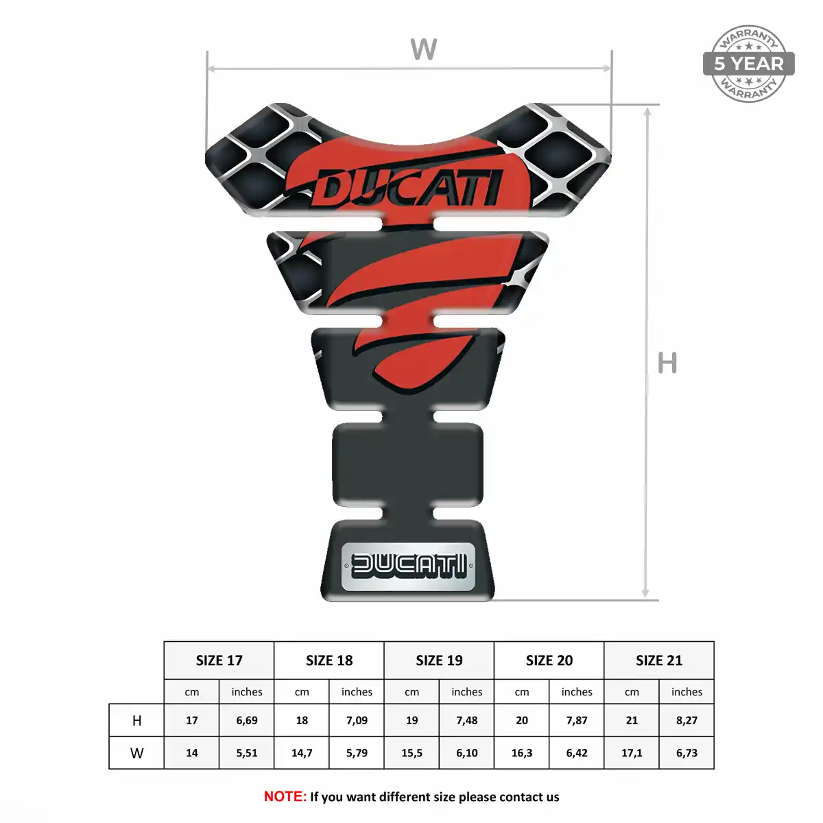 Ducati Tank Protector Motorcycle Deluxe Edition