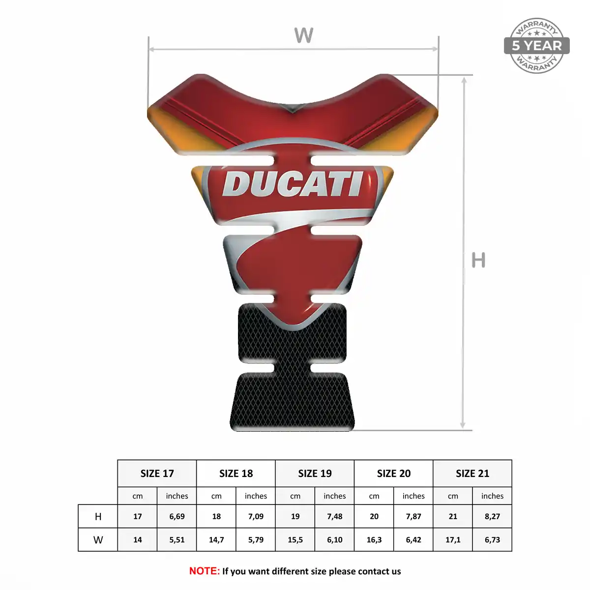 Ducati Tank Protector Pad Motorbike Deluxe Edition