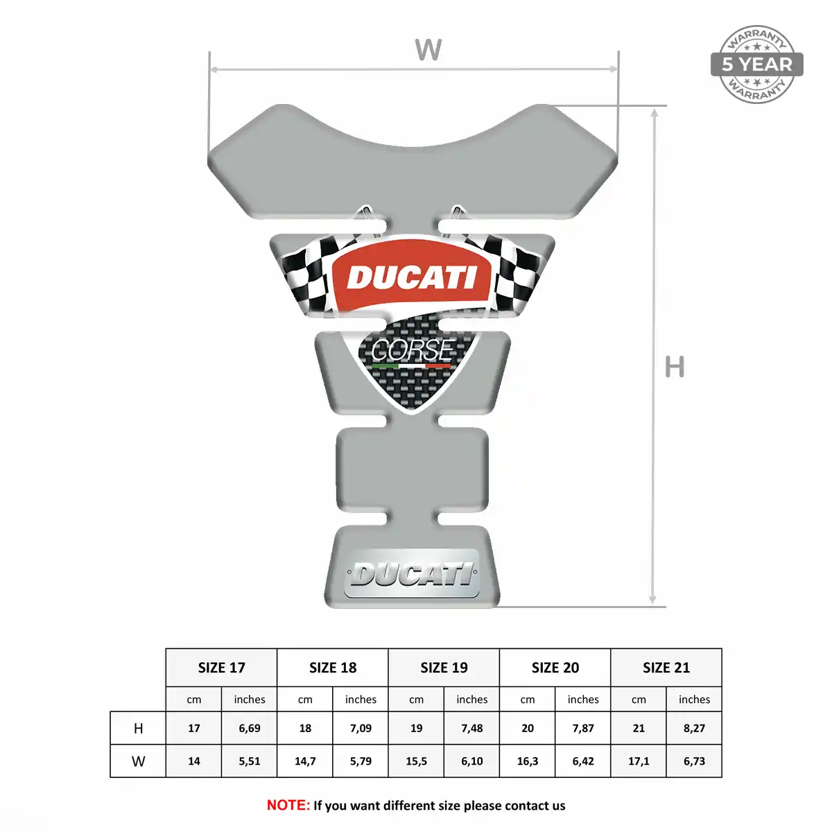 Ducati Tank Protector Pad Motorbike Elite Finish
