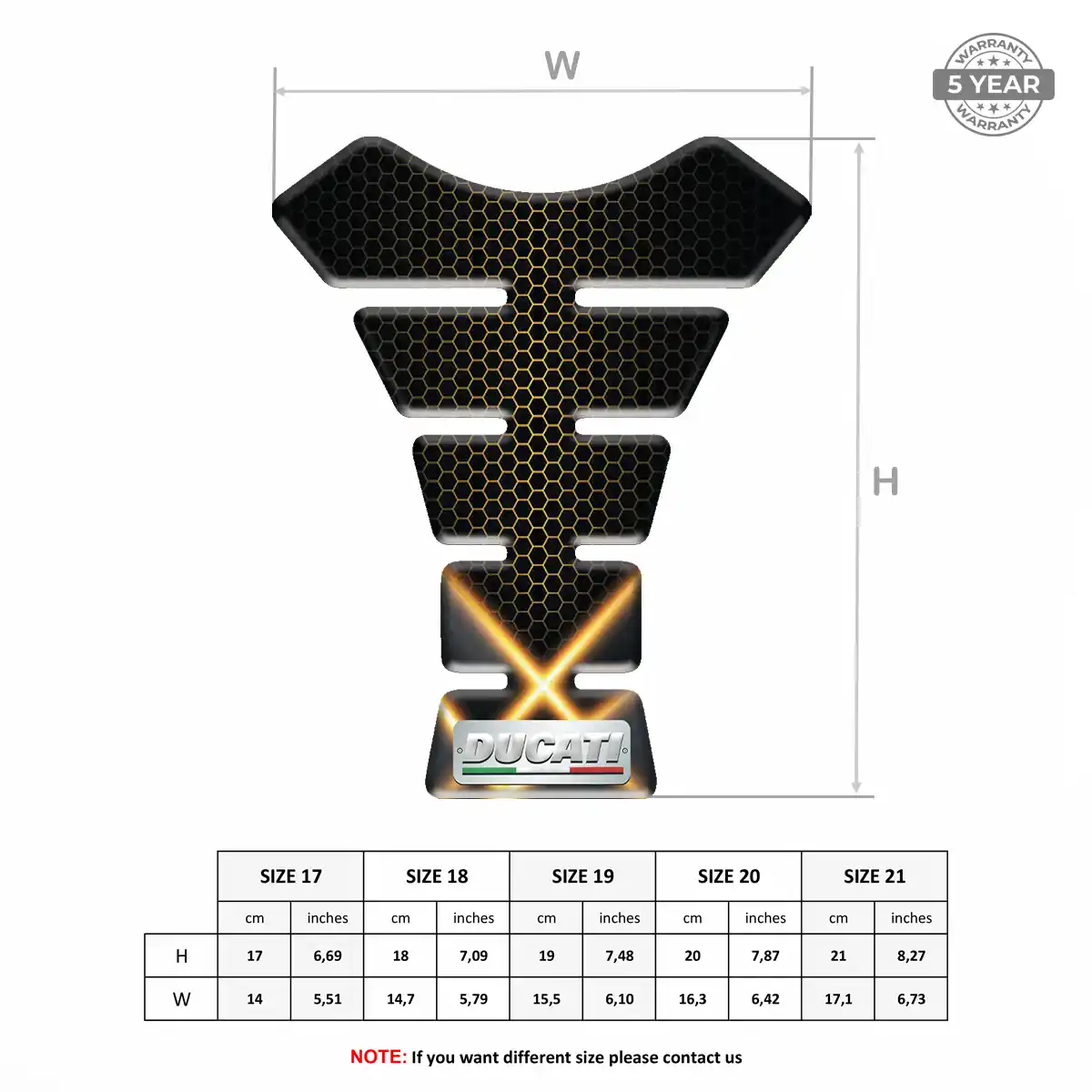 Ducati Tank Protector Pad Motorbike Prestige Line