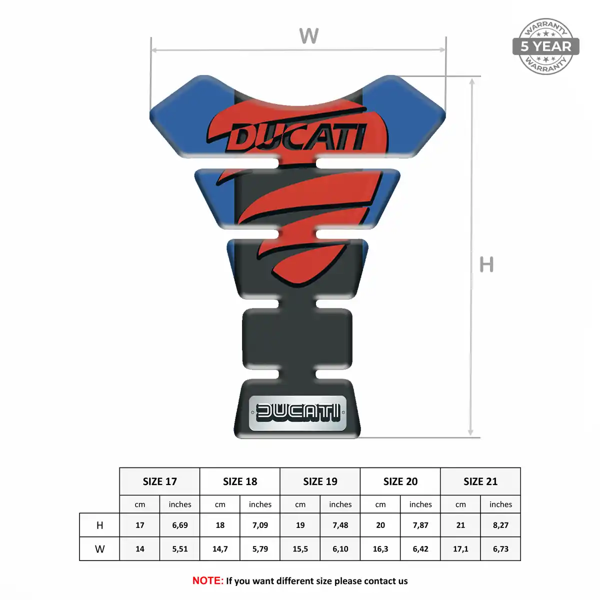 Ducati Tank Protector Pad Motorbike Signature Grade