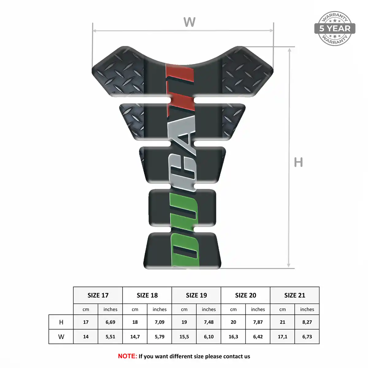 Ducati Tank Protector Pad Motorbike Superior Craft