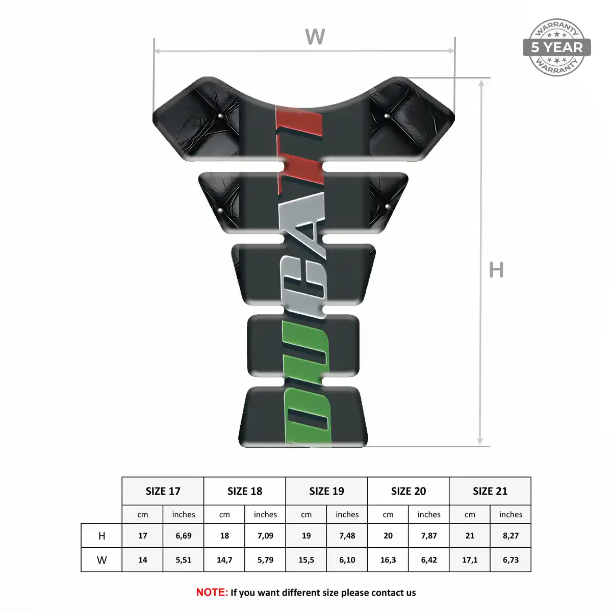 Ducati Tank Protector Pad Motorcycle Deluxe Edition