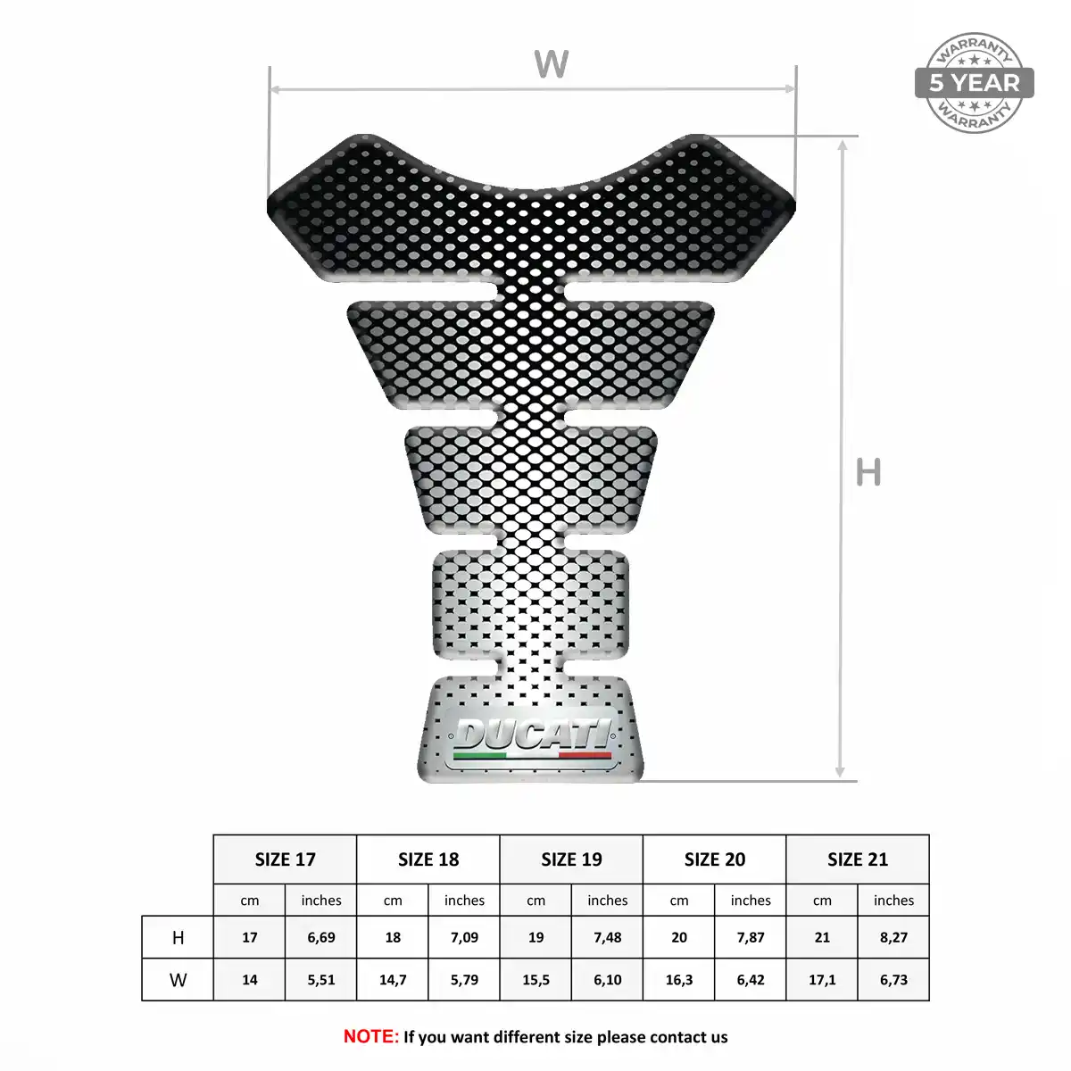 Ducati Tank Protector Pad Motorcycle Refined Design