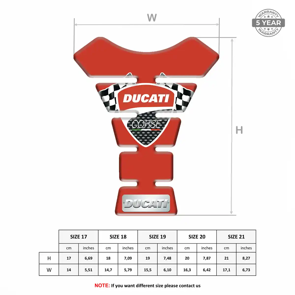 Ducati Tank Protector Pad Motorcycle Signature Grade