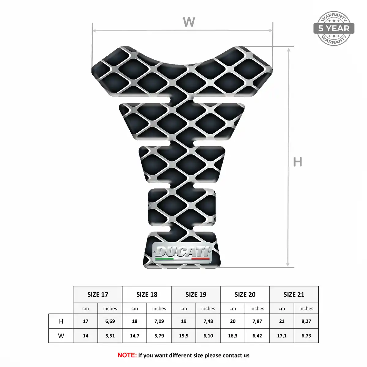 Ducati Tank Protector Pad Motorcycle Superior Craft