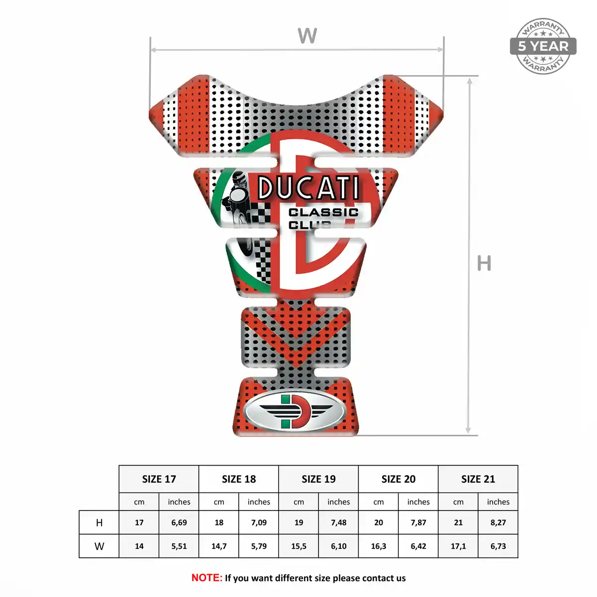 Ducati Tank Protector Pads Motorbike Deluxe Edition